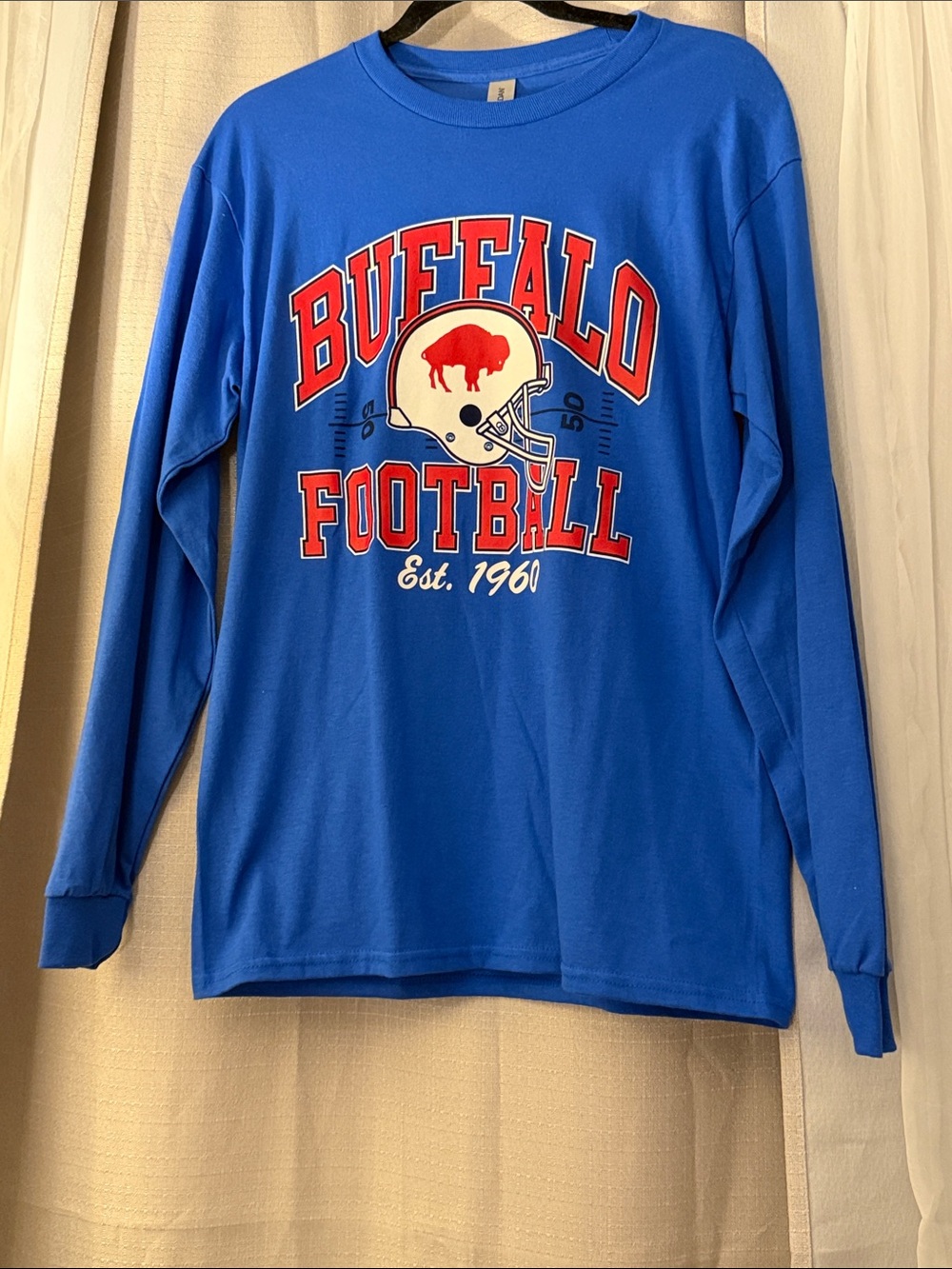 Buffalo Football Graphic Long Sleeve Tee - Blue
